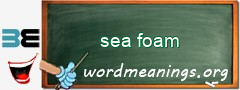 WordMeaning blackboard for sea foam
